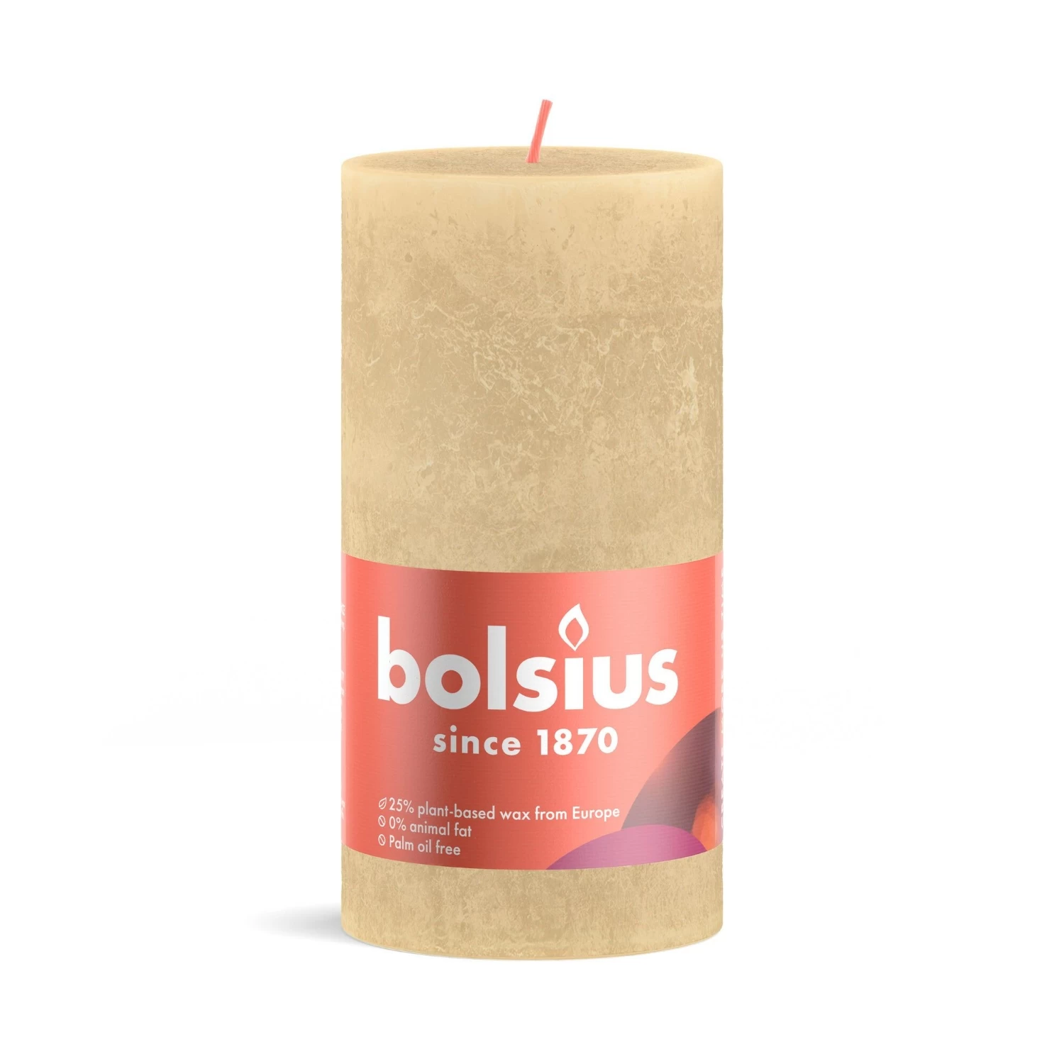 Bolsius Stompkaars Rustiek 13 X 6,8 Cm Oat Beige 1 Bolsius Stompkaars Rustiek 13 X 6,8 Cm Oat Beige