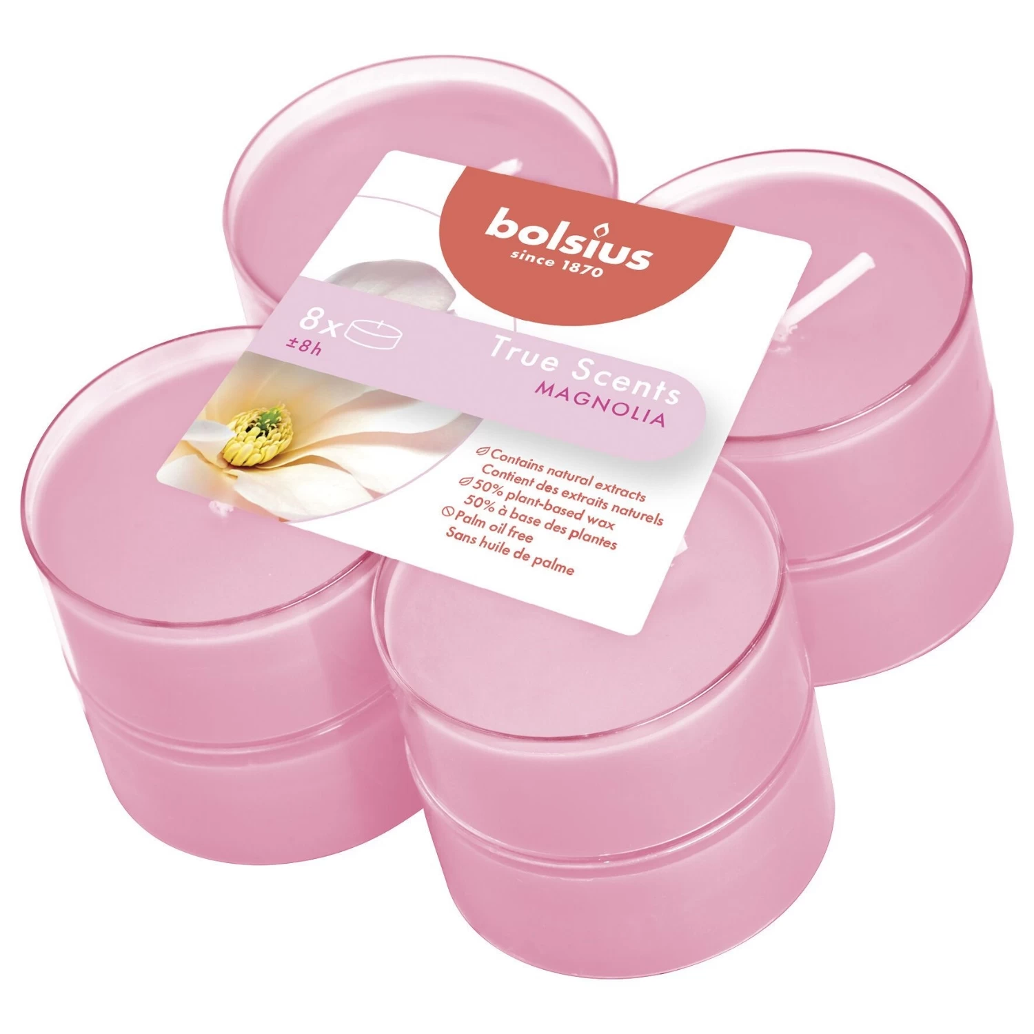 Bolsius Geurtheelicht Maxi Magnolia 8 Stuks 8 Uur 1 Bolsius Geurtheelicht Maxi Magnolia 8 Stuks 8 Uur