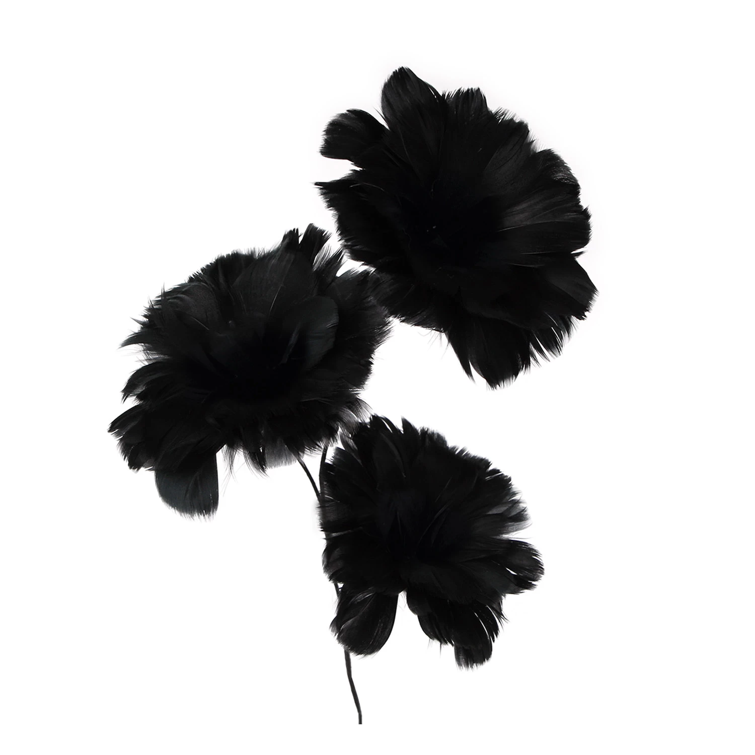 Verenbloemen 3 Op Steel Zwart 75cm 1 Verenbloemen 3 Op Steel Zwart 75cm