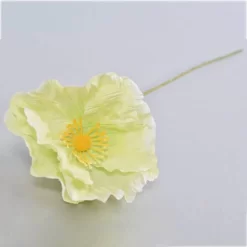 Klaproos Kunstbloem 60 Cm Licht Groen