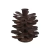 Kandelaar Pinecone L Donker Roest Metaal11x11x12cm