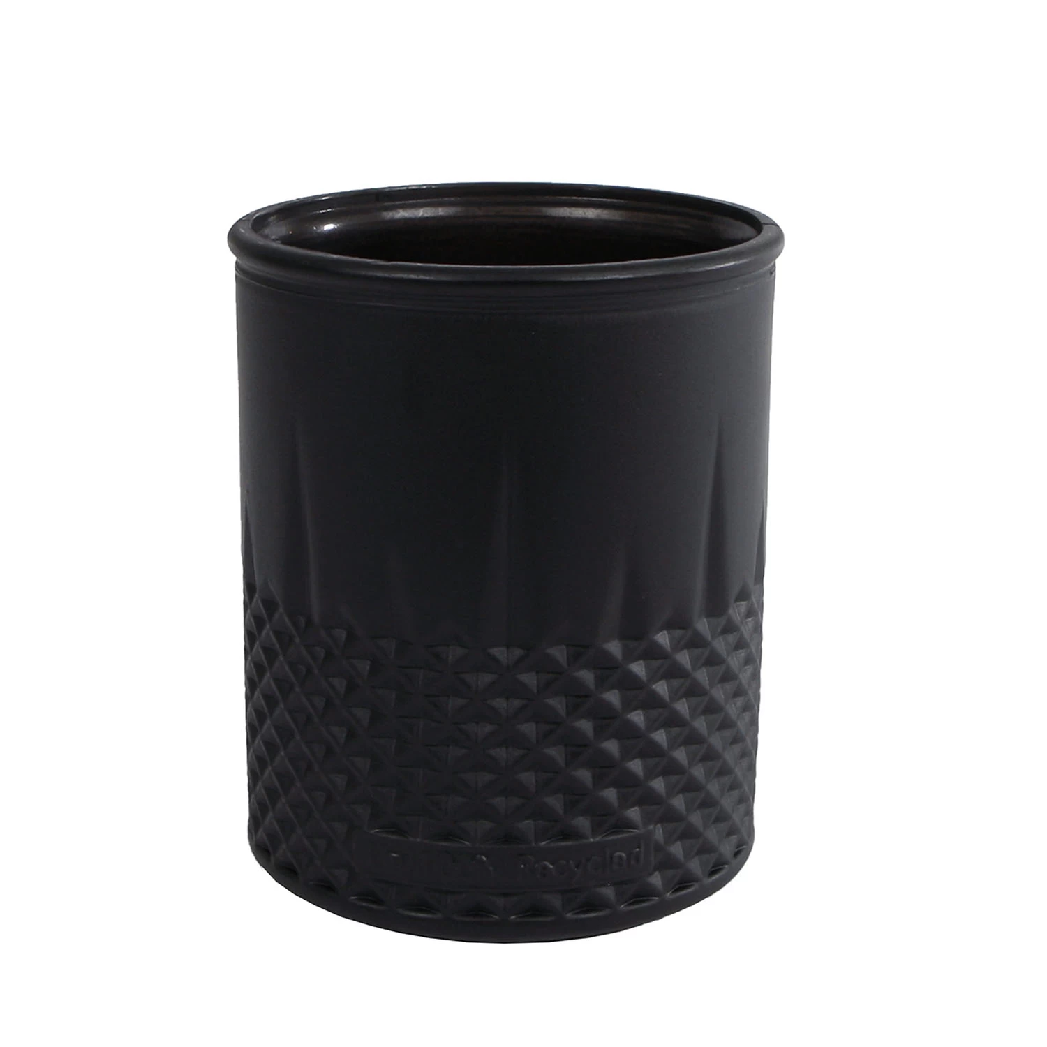 Theelichthouder Diamond Mat Zwart Glas 9x9x10,5cm 1 Theelichthouder Diamond Mat Zwart Glas 9x9x10,5cm