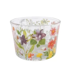 Theelichthouder Flowers Maxi Helder/gemixtekleuren 8,5x8,5x6cm