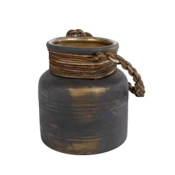 Vaas Ralf W/leathercord S Bruin Glas 14x14x15,5cm