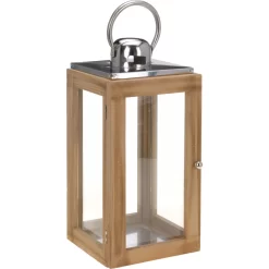 Lantaarn Naturel Hout 41 Cm