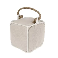 Deurstop Square Crème Stof 15x15x15cm
