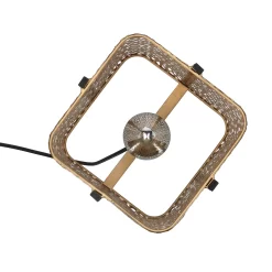 Tafellamp Lenn Bruin/goud Metaal 18x18x33cm -NL-Huis & Thuis 161 5002 4 1