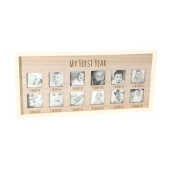 Fotolijst My First Year Naturel/wit Hout 47x22x 1,5cm