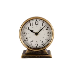 Klok Rond Caroline S Metaal 13x6,5x15cm