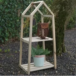 Plantenrek Met 2 Lagen 76 Cm Naturel 3 Plantenrek Met 2 Lagen 76 Cm Naturel -NL-Huis & Thuis 161 7268 2 1