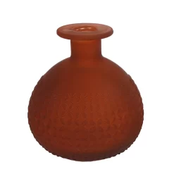 Vaas Diamond Bol Mat/helder Terra Glas 11x11x12cm