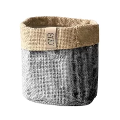 Sizo Juten - Plantenzak - Opbergmand Ø25 Cm Grijs
