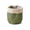 Sizo Juten - Plantenzak - Opbergmand Ø11 Cm Olijf Groen