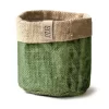 Sizo Juten - Plantenzak - Opbergmand Ø30 Cm Olijf Groen