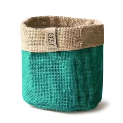 Sizo Juten - Plantenzak - Opbergmand Ø20 Cm Petrol