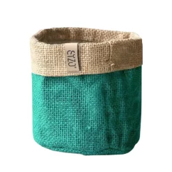 Sizo Juten - Plantenzak - Opbergmand Ø25 Cm Petrol