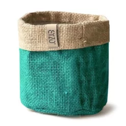 Sizo Juten - Plantenzak - Opbergmand Ø30 Cm Petrol