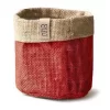Sizo Juten - Plantenzak - Opbergmand Ø30 Cm Warm Rood