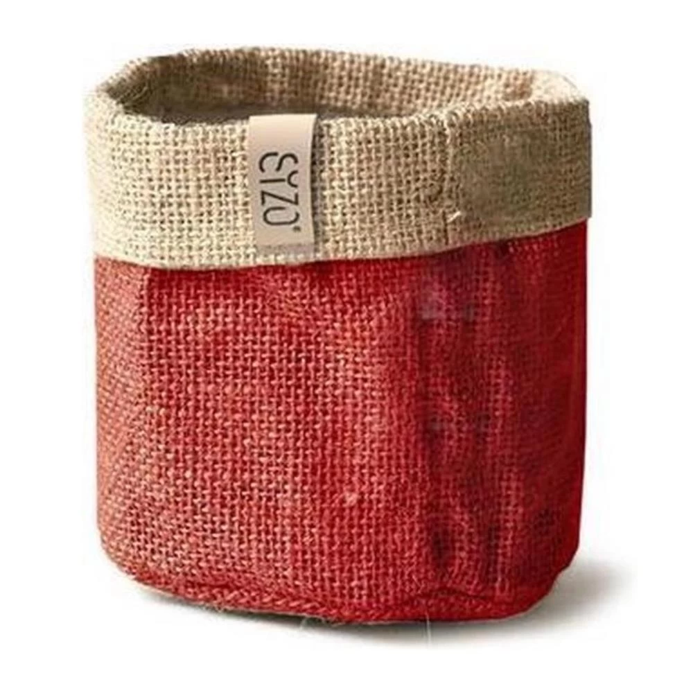 Sizo Juten - Plantenzak - Opbergmand Ø30 Cm Warm Rood 1 Sizo Juten - Plantenzak - Opbergmand Ø30 Cm Warm Rood