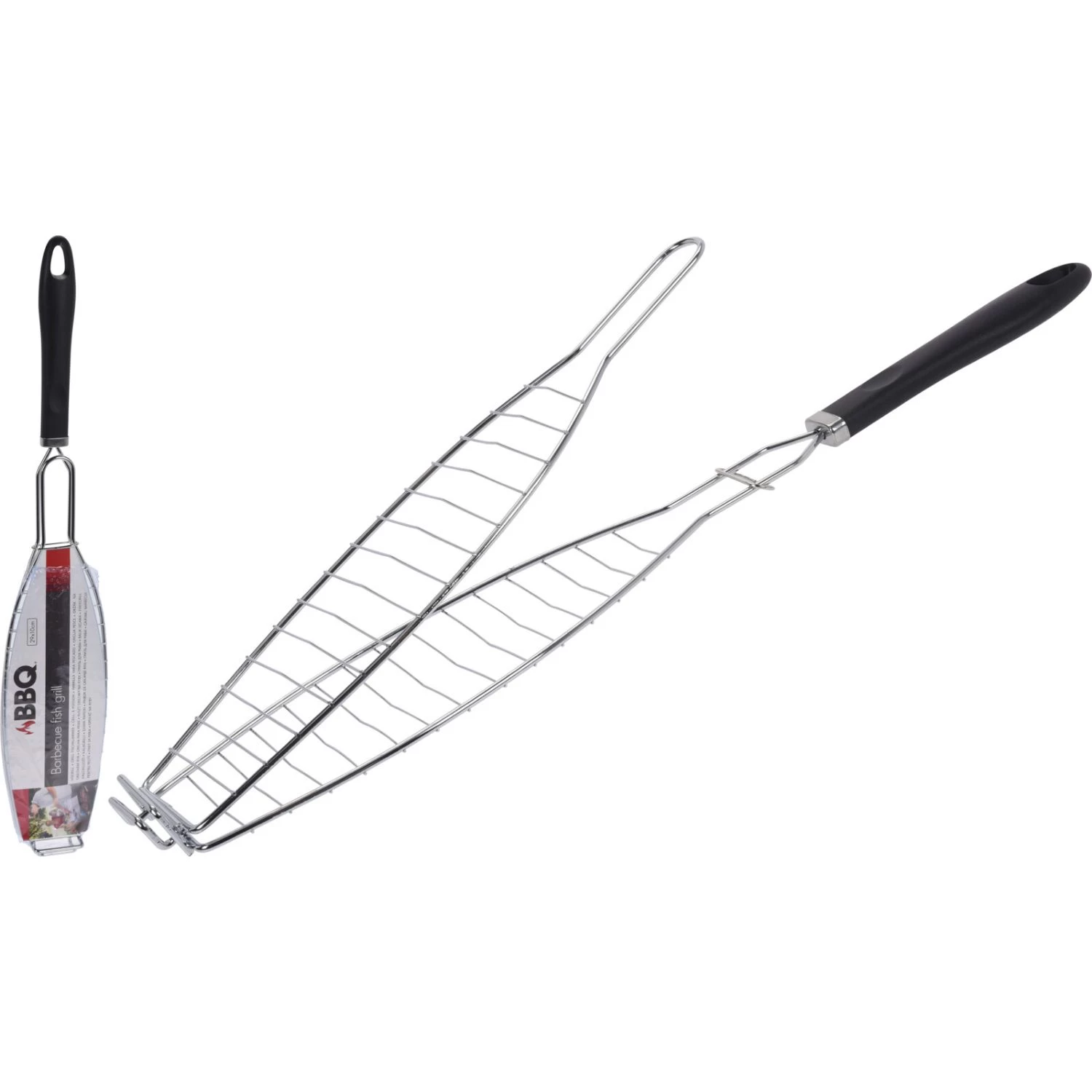 BBQ Visgrill Chroom 58 Cm Zwart 3 BBQ Visgrill Chroom 58 Cm Zwart - Afbeelding 3