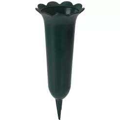 Merkloos Grafvaasje 31 Cm Donkergroen