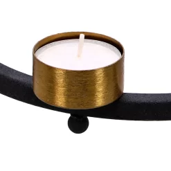 Theelichthouder Yono Zwart/goud Metaal 23x23x5cm -NL-Huis & Thuis 24d5feb38005505a382d55e4b22b4c04