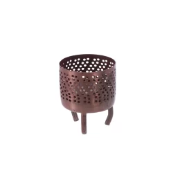 Theelichthouder Luca S Koper Metaal 6x6x8cm