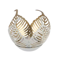Theelichthouder Leaf Lina Crème/goud Metaal8,8x8,5x7cm -NL-Huis & Thuis 2ee1d906ce6953af62fc6bb0e191ec48