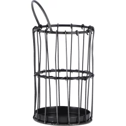 Opbergbakje Jill Grijs Metaal 8x8x17cm