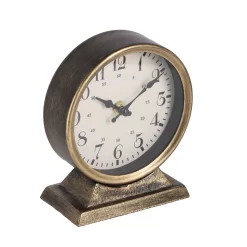 Klok Rond Caroline S Metaal 13x6,5x15cm -NL-Huis & Thuis 3933283f861c6a1b56a208fdebe018bd