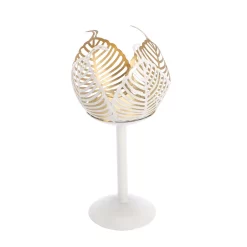 Theelichthouder Op Voet Leaf Lina Crème/goudmetaal 10x10x21cm 8 Theelichthouder Op Voet Leaf Lina Crème/goudmetaal 10x10x21cm -NL-Huis & Thuis 7320841e90c0df0f0bce1acac039d10b