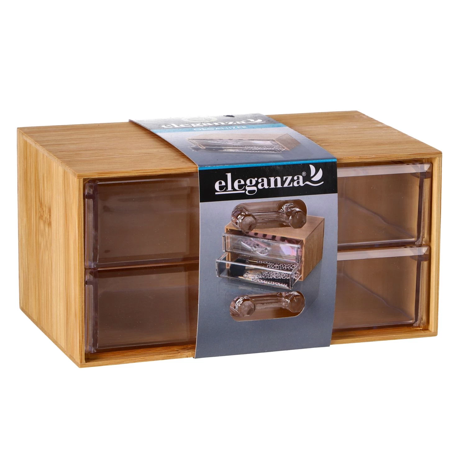 Make Up Organiser Met Bamboe 2 Make Up Organiser Met Bamboe - Afbeelding 2