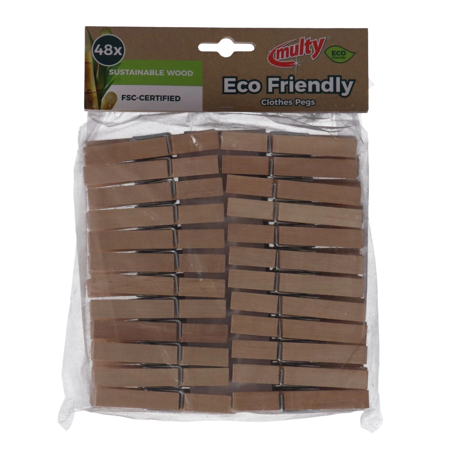 Multy Houten Wasknijpers 48 Stuks 1 Multy Houten Wasknijpers 48 Stuks