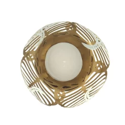 Theelichthouder Leaf Lina Crème/goud Metaal8,8x8,5x7cm -NL-Huis & Thuis ab6309b1ab7bab7f41e6e032e294779e