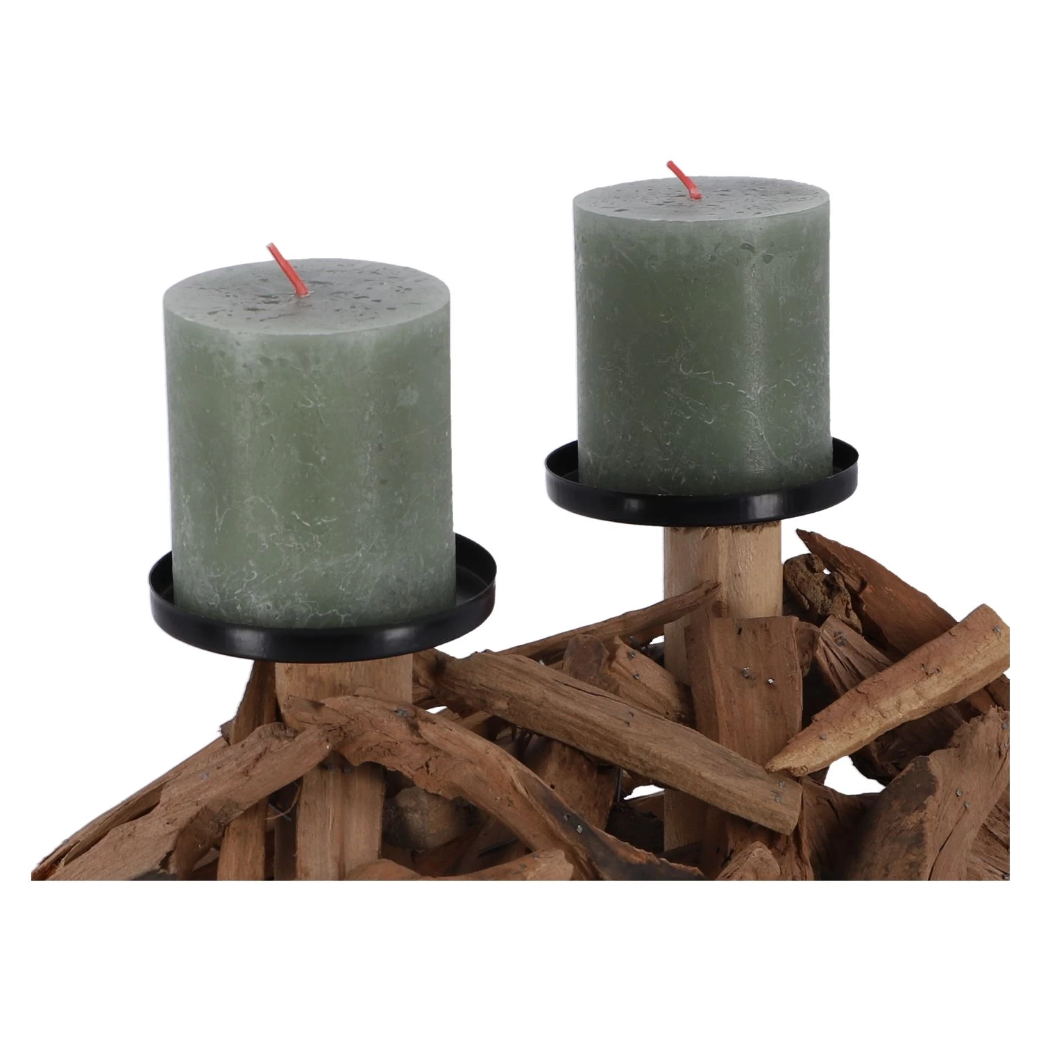 Kandelaar Drijfhout Naturel 32 Cm 3 Kandelaar Drijfhout Naturel 32 Cm - Afbeelding 3