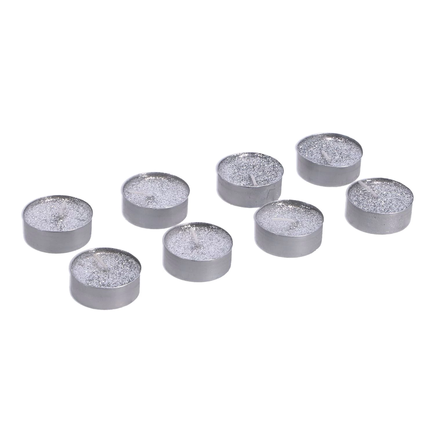 Kerst Theelicht 8 Stuks Zilver 5 Kerst Theelicht 8 Stuks Zilver - Afbeelding 5