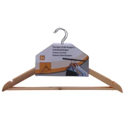 Merkloos Kledinghangers Hout Set Van 3