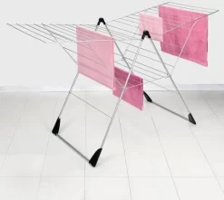 Tomado-Metaltex Breva Droogrek Zilver 58 X 133 X 109 Cm 5 Tomado-Metaltex Breva Droogrek Zilver 58 X 133 X 109 Cm -NL-Huis & Thuis metaltex droogrek vento 30mtr zilvergrijs 70127 1